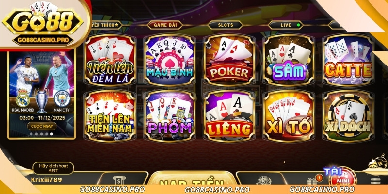 Casino GO88 là tựa game mà tín đồ cá cược đổi thưởng không thể nào bỏ qua