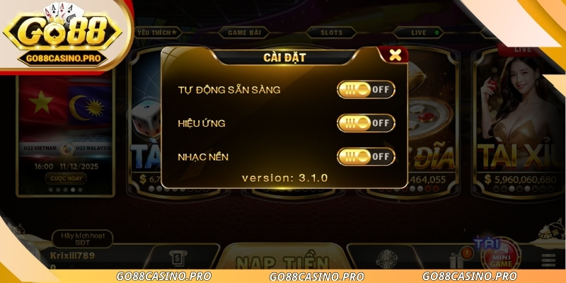 Giao diện là yếu tố khiến nhiều hội viên đăng ký tham gia cổng game GO88